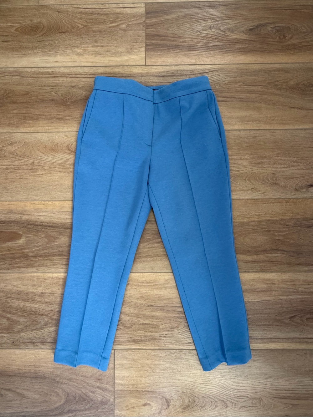 Ann Taylor Cornflower Blue Ponte Ankle Pants